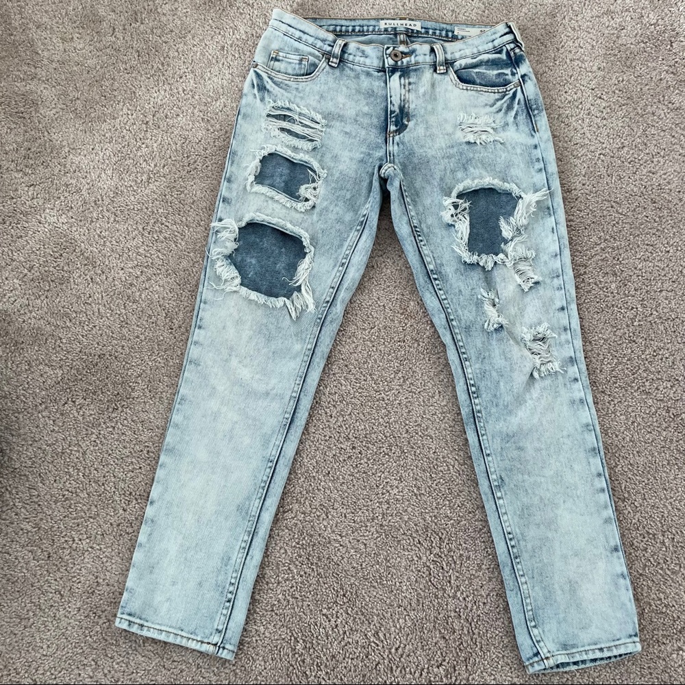 PacSun bullhead boyfriend distressed denim jeans - Picture 2 of 11